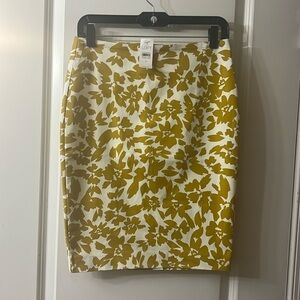 Ann Taylor Loft Gold Floral Skirt